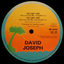 Load image into Gallery viewer, David Joseph : You Can't Hide (Your Love From Me) (12", Single, Sou)
