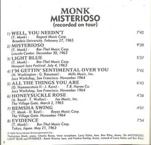 Load image into Gallery viewer, Thelonious Monk : Misterioso (CD, Album)
