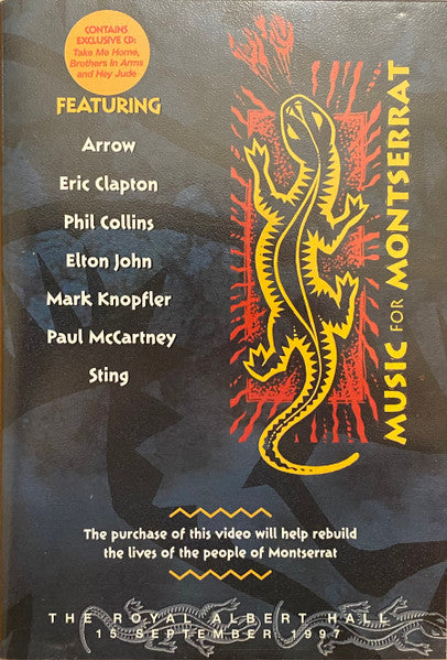 Various : Music For Montserrat (VHS, PAL + CD)