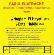Load image into Gallery viewer, فريد الأطرش* = Farid Elatrache* : أغاني أفلام: نغم في حياتي - انت حبيبي = Original Soundtrack Recording From: Nagham Fi Hayati / Enta Habibi (CD, Comp)
