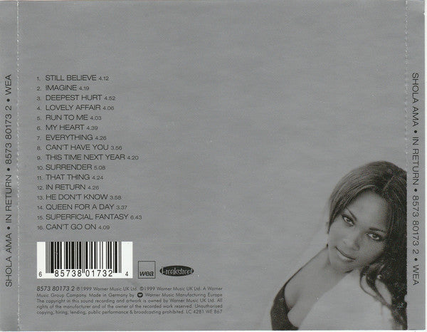 Buy Shola Ama : In Return (CD, Album) Online for a great