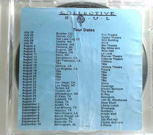 Collective Soul : Reunion (CD, Single, Promo)