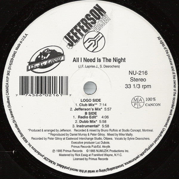 Jefferson Project : All I Need Is The Night (12