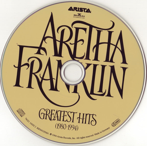 Buy Aretha Franklin : Greatest Hits (1980-1994) (CD, Comp) Online