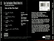 Load image into Gallery viewer, The Thelonious Monk Quartet Featuring John Coltrane : Live At The Five Spot Discovery! (CD, Album)
