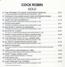 Load image into Gallery viewer, Cock Robin : Gold (CD, Comp, RP)
