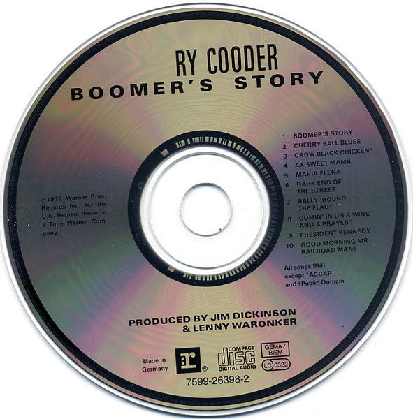 Ry Cooder – Boomer's Story – CD (Album, Reissue), 1998 [r8773788] | Discogs