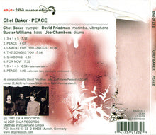 Load image into Gallery viewer, Chet Baker : Peace (CD, Album, RE, RM, Dig)

