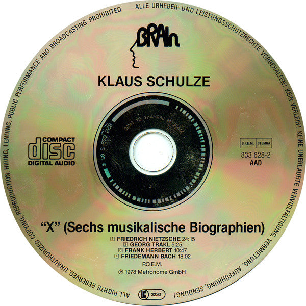 Klaus Schulze - X CD Album | New Electronic Music Release From