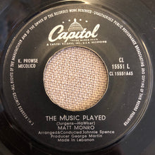 Load image into Gallery viewer, Matt Monro : The Music Played (7&quot;, Single)
