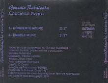 Load image into Gallery viewer, Gonzalo Rubalcaba : Concierto Negro (CD, Album)
