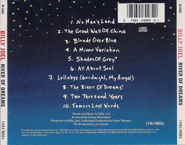 Buy Billy Joel : River Of Dreams (CD, Album) Online for a great