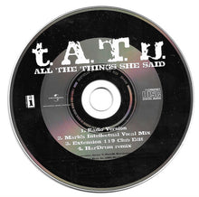 Load image into Gallery viewer, t.A.T.u. : All The Things She Said (CD, Maxi, Ltd)
