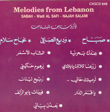 Load image into Gallery viewer, صباح*, وديع الصافي*, نجاح سلام = Sabah, Wadi Al safi*, Najah salam* : ذكريات من لبنان = Melodies From Lebanon (CD, Comp)
