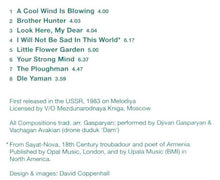 Load image into Gallery viewer, Djivan Gasparyan : I Will Not Be Sad In This World (CD, Album, RE)
