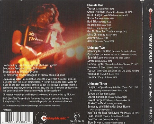 Buy Tommy Bolin : The Ultimate:Redux (3xCD, Comp, Dig) Online for