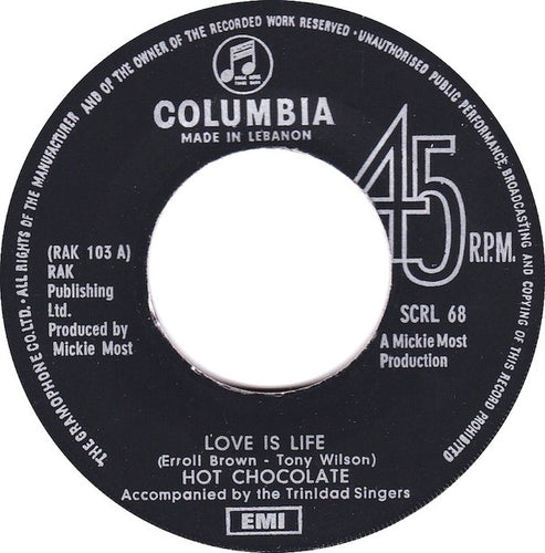 Hot Chocolate : Love Is Life (7