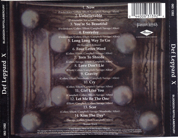 Buy Def Leppard : X (CD, Album) Online for a great price Buy Def Leppard : X (CD, Album) Online for a great price