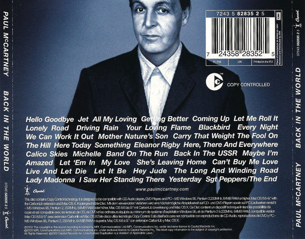 Buy Paul McCartney : Back In The World Live (2xCD, Album, Copy