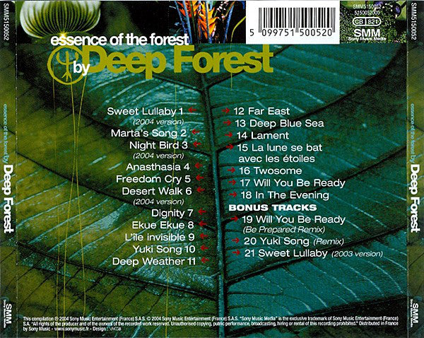 Buy Deep Forest : Essence Of The Forest (CD, Comp) Online for a