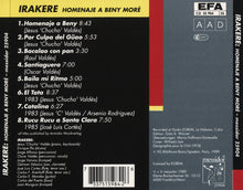 Load image into Gallery viewer, Irakere : Homenaje A Beny Moré (CD, Album, Bro)
