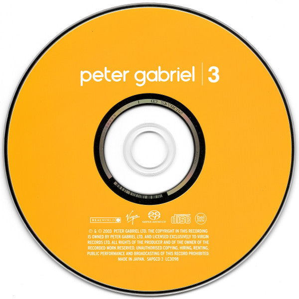 Peter Gabriel ‎– Us, EU 2003 Real World Records ‎– SAPGCD 7  SACD