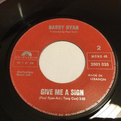 Barry Ryan : Kitsch / Give Me A Sign (7