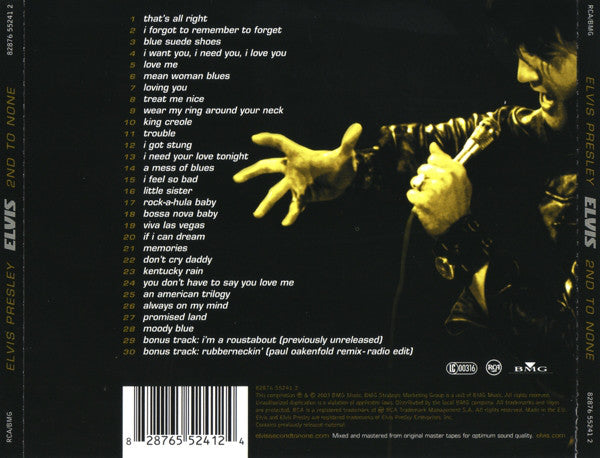 Buy Elvis Presley : Elvis 2nd To None (CD, Comp) Online for a