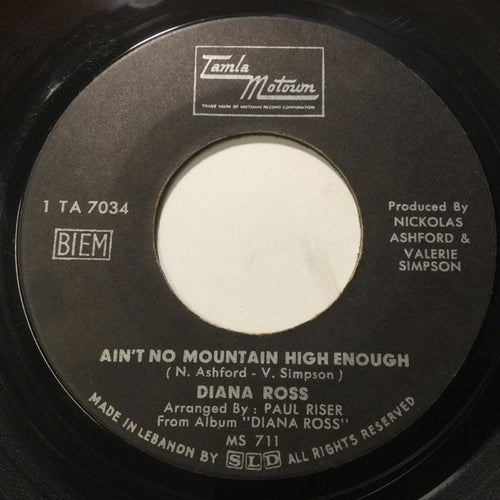 Diana Ross : Ain't No Mountain High Enough / Can't It Wait Until Tomorrow (7