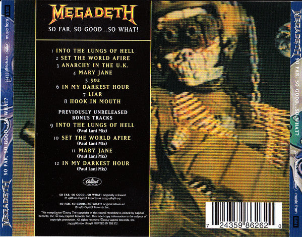 Buy Megadeth : So Far, So Good So What! (CD, Album, RE, RM, Rem