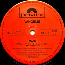 Load image into Gallery viewer, Vangelis : Mask (LP, Album)
