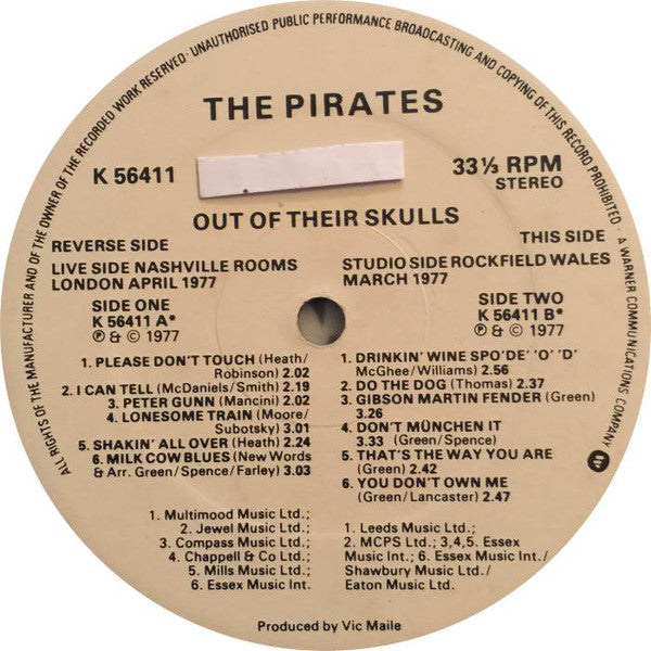 Buy The Pirates (3) : Out Of Their Skulls (LP, Album) Online for a