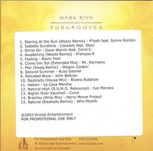 Load image into Gallery viewer, Mark Riva : Sungrooves (CD, Advance, Comp, Promo)
