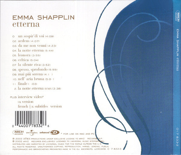 Buy Emma Shapplin : Etterna (CD, Album, Enh, Dig) Online for a