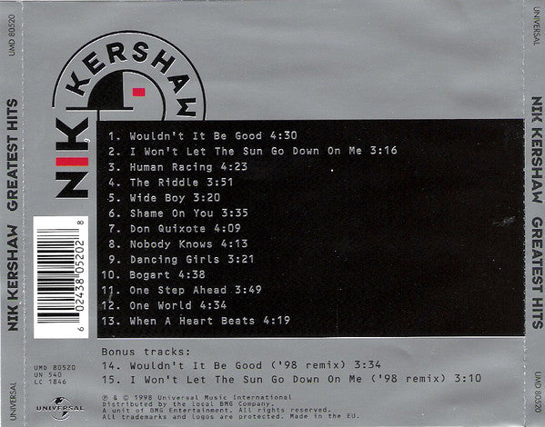 Buy Nik Kershaw : Greatest Hits (CD, Comp) Online for a