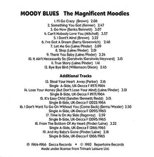 Load image into Gallery viewer, The Moody Blues : The Magnificent Moodies (CD, Album, RE)
