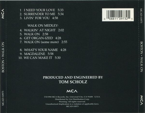 Buy Boston : Walk On (CD, Album) Online for a great price – Disc