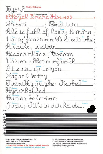 Björk : Vespertine Live At Royal Opera House (DVD-V, Multichannel, PAL)