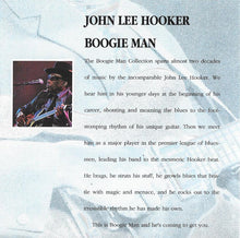 Load image into Gallery viewer, John Lee Hooker : Boogie Man (CD, Comp)
