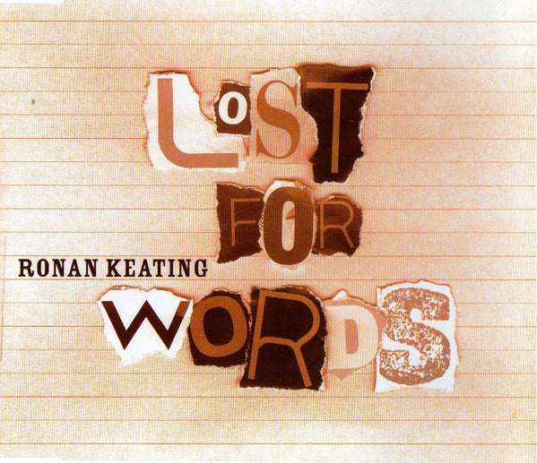 Ronan Keating : Lost For Words (CD, Single, Promo)