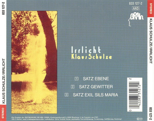 Buy Klaus Schulze : Irrlicht (CD, Album, RE) Online for a great
