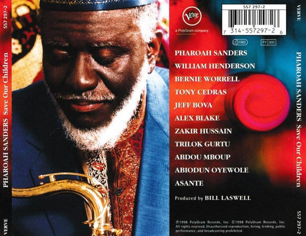 レア盤！PHAROAH SANDERS / Save Our Children Pharoah Sanders, Bernie Worrell, Tilok Gurtu - Save Our Children