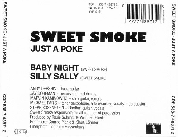 Buy Sweet Smoke : Just A Poke (CD, Album, RE) Online for a great