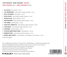 Load image into Gallery viewer, Gary Peacock &amp; Marc Copland : Insight (CD, Album)
