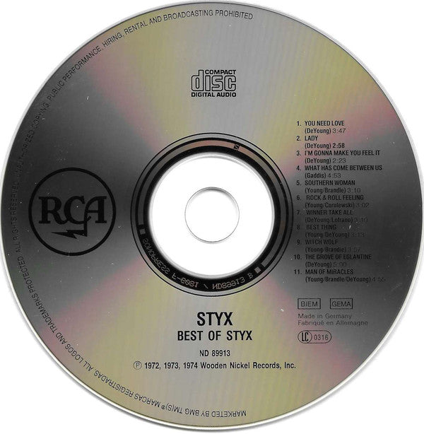 Styx - Best Of Styx (CD