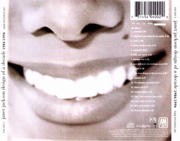 Buy Janet Jackson : Design Of A Decade 1986/1996 (CD, Comp, RP
