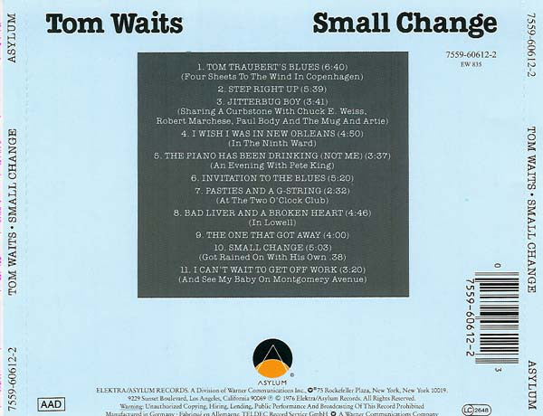 Buy Tom Waits : Small Change (CD, Album, RE) Online for a great