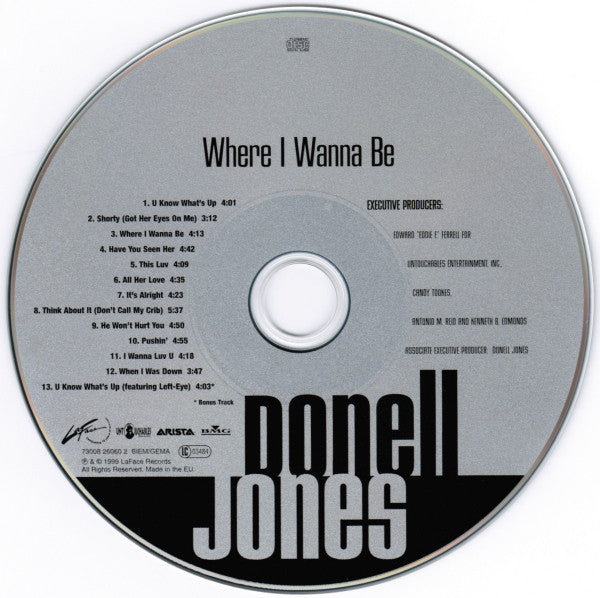 Buy Donell Jones : Where I Wanna Be (CD, Album) Online for a