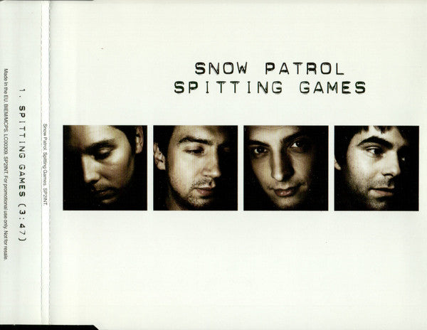 Snow Patrol :  Spitting Games  (CD, Single, Promo)