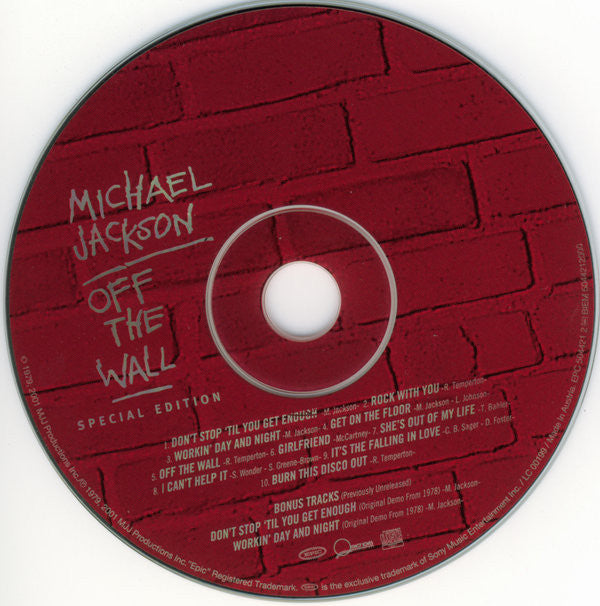 Buy Michael Jackson : Off The Wall (CD, Album, RE, RM, S/Edition) Online  for a great price – Disc Jockey Music